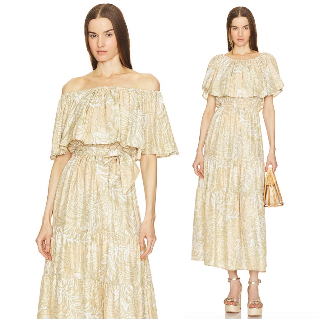 Natalie Martin Naomi Silk Dress In Jungle Print Clay